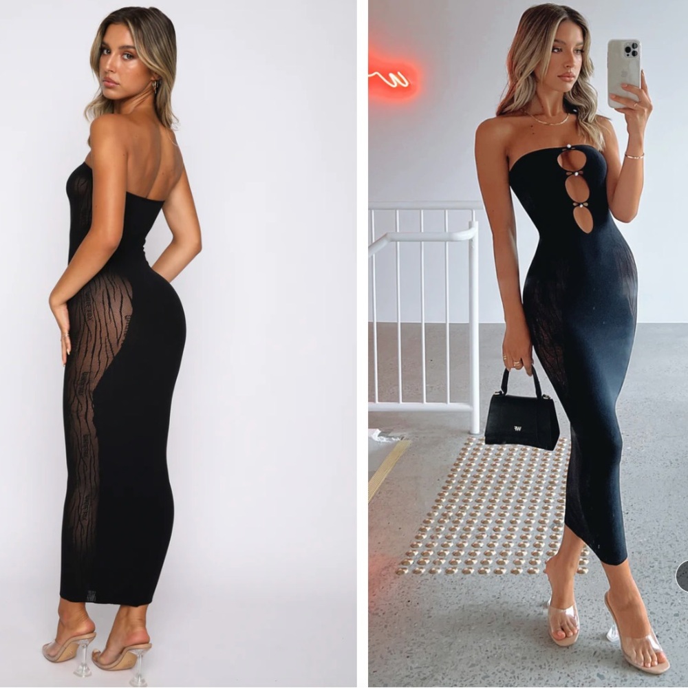Fashion Nova Your Peace MIDI Dress - Black